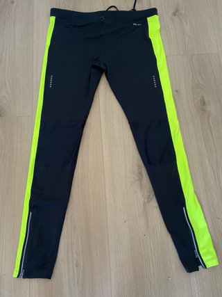 Nike Leggings Mujer Negro y Verde Neón