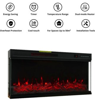 Chimenea Eléctrica 36 Calefacción 1000W/2000W