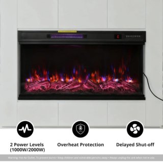 Chimenea Eléctrica 36 Calefacción 1000W/2000W
