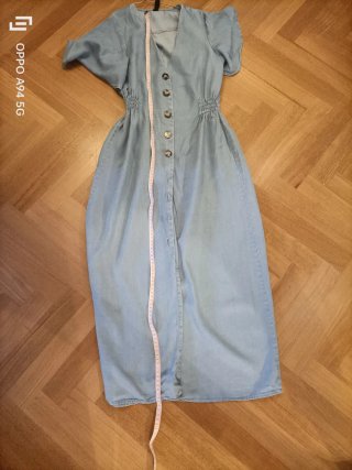 Vestido largo de mezclilla Zara