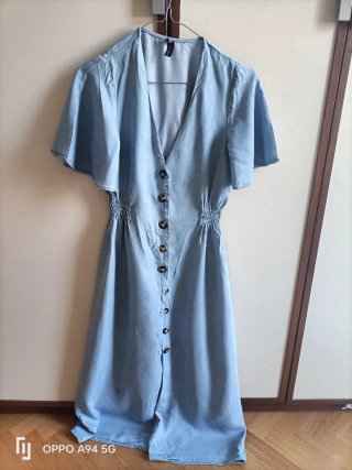 Vestido largo de mezclilla Zara