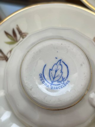 Juego café Decora Barcelona porcelana vintage