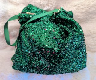 Borsa Paillettes Verde Smeraldo