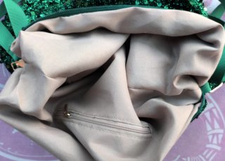 Borsa Paillettes Verde Smeraldo
