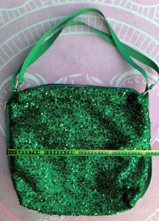 Borsa Paillettes Verde Smeraldo