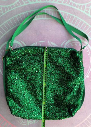Borsa Paillettes Verde Smeraldo