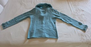 Chaqueta Zara azul con cuello de pelo