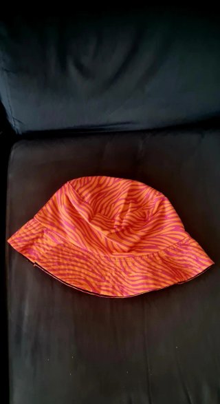 Cappellino sportivo arancione/rosa fantasia