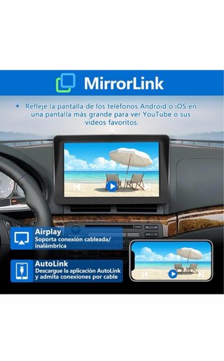AWESAFE 7”Pantalla de Coche CarPlay/Android Auto