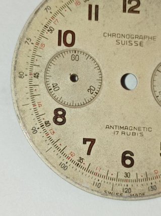 Quadrante Orologio Vintage Chronographe Suisse