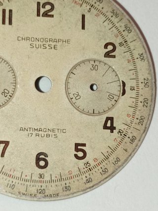 Quadrante Orologio Vintage Chronographe Suisse