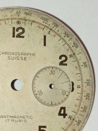 Quadrante Orologio Vintage Chronographe Suisse