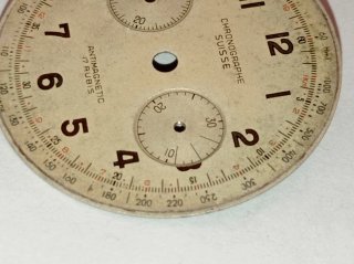 Quadrante Orologio Vintage Chronographe Suisse