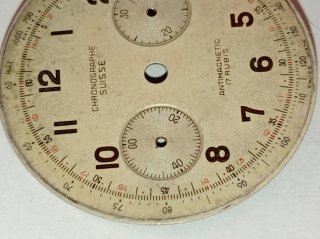 Quadrante Orologio Vintage Chronographe Suisse