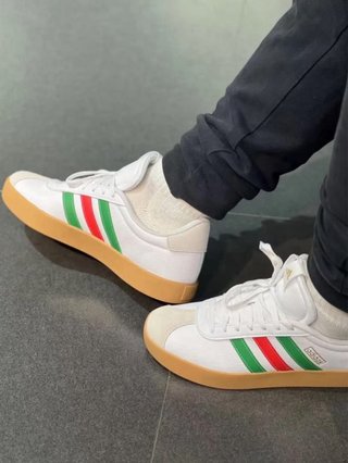 Adidas VL Court Hombre Verde Rojo Blanco