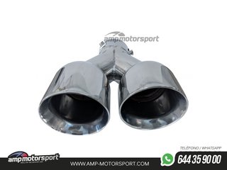 COLA DE ESCAPE INOX DE DOBLE SALIDA REDONDA 89MM - DERECHA