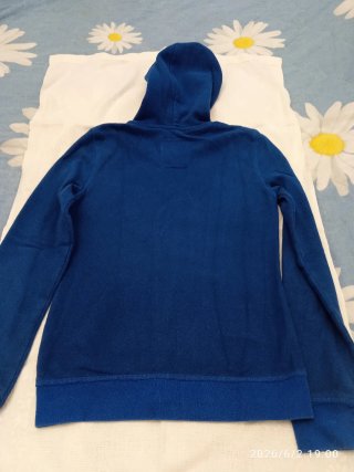 Felpa Aeropostale Blu con Zip e Cappuccio Tg M