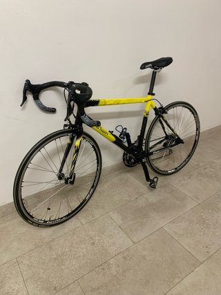 Bicicleta Carretera BTWIN HC Carbon Negra/Amarilla
