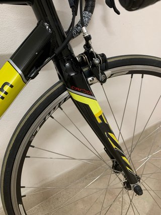 Bicicleta Carretera BTWIN HC Carbon Negra/Amarilla
