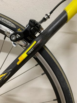 Bicicleta Carretera BTWIN HC Carbon Negra/Amarilla