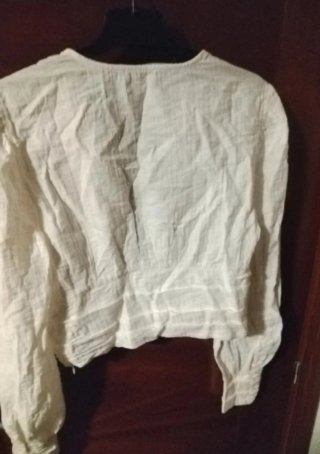 Blusa Crop Zara Blanca Talla XS