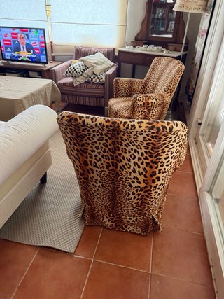 2 Sillones y 1 sofá Estilo Leopardo