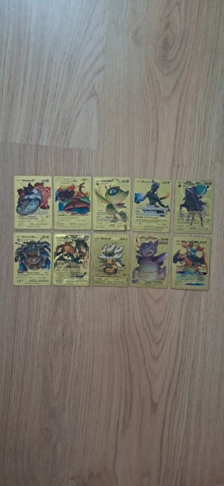 Lote 10 Cartas Pokémon Doradas