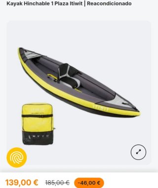 Kayak Hinchable 1 Plaza Itiwit