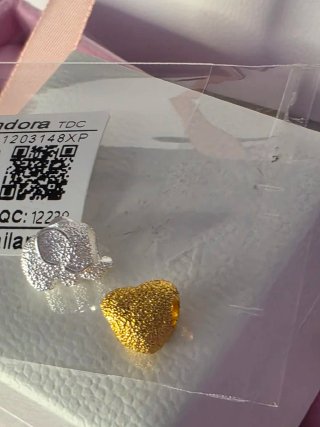 Pandora Charms Elefante y Corazón Oro/Plata