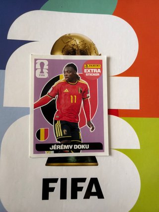 Carta Extra Jérémy Doku FIFA cromos Panini