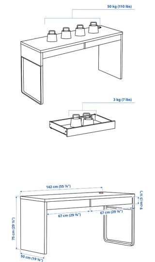 Mesa Escritorio Blanca Ikea Micke