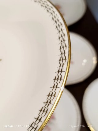 LIMOGES Vajilla Vintage Flores Porcelana