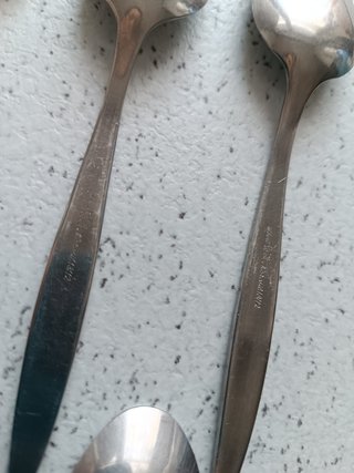 Servizio 9 cucchiaini acciaio inox 18/10 vintage