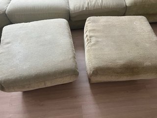 Sofá modular 6 plazas + 2 puffs