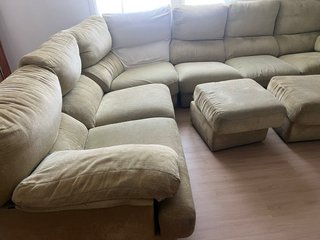 Sofá modular 6 plazas + 2 puffs