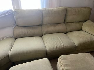 Sofá modular 6 plazas + 2 puffs
