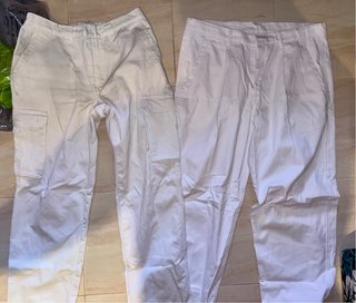 3 pantalones de trabajo nuevos talla L 46 blancos