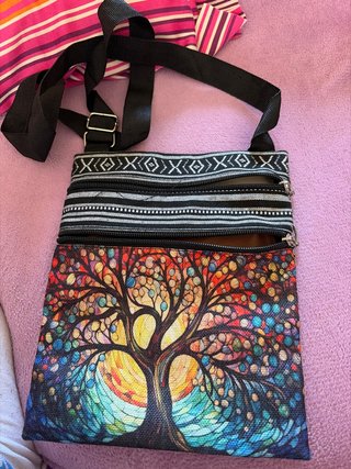 Bandolera árbol de la vida multicolor