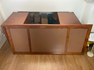 Escritorio clásico madera y cuero