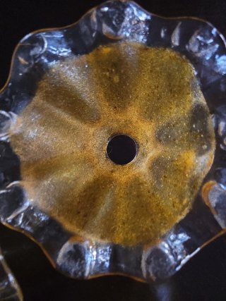 3 tulipas de cristal antiguas