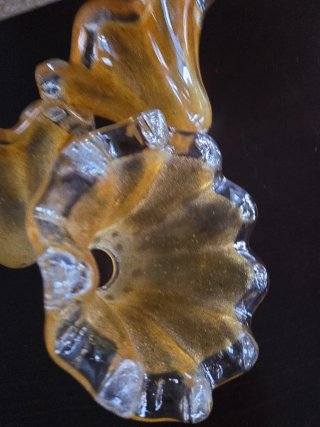 3 tulipas de cristal antiguas