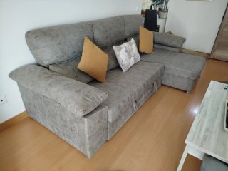 Sofá Chaiselongue Gris Cemento