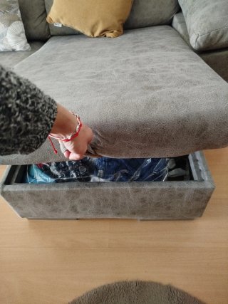 Sofá Chaiselongue Gris Cemento