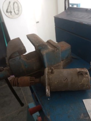 Motor de arranque Mini Morris antiguo