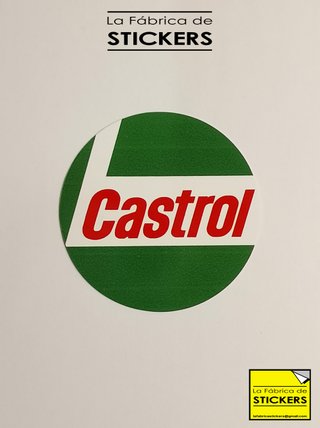 Pegatina CASTROL Vinilo impreso Alta calidad 15cm