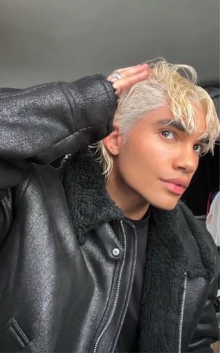 Peluca Mullet Hombre Rubio