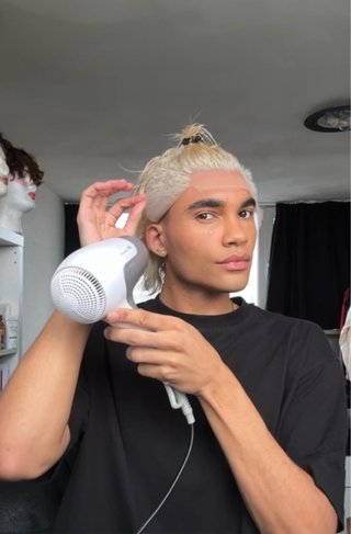 Peluca Mullet Hombre Rubio