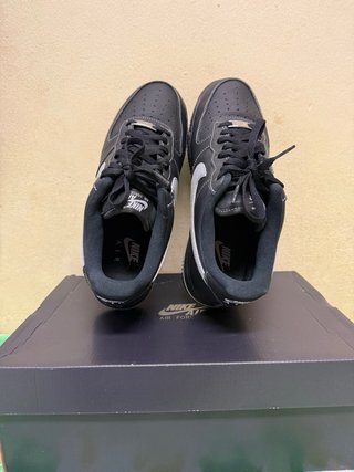 Nike Air Force 1 Zapatillas Negras Plata