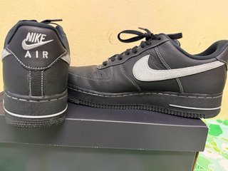 Nike Air Force 1 Zapatillas Negras Plata