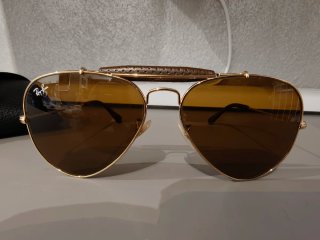 Occhiali da sole RayBan 3422Q Aviator Craft Pelle